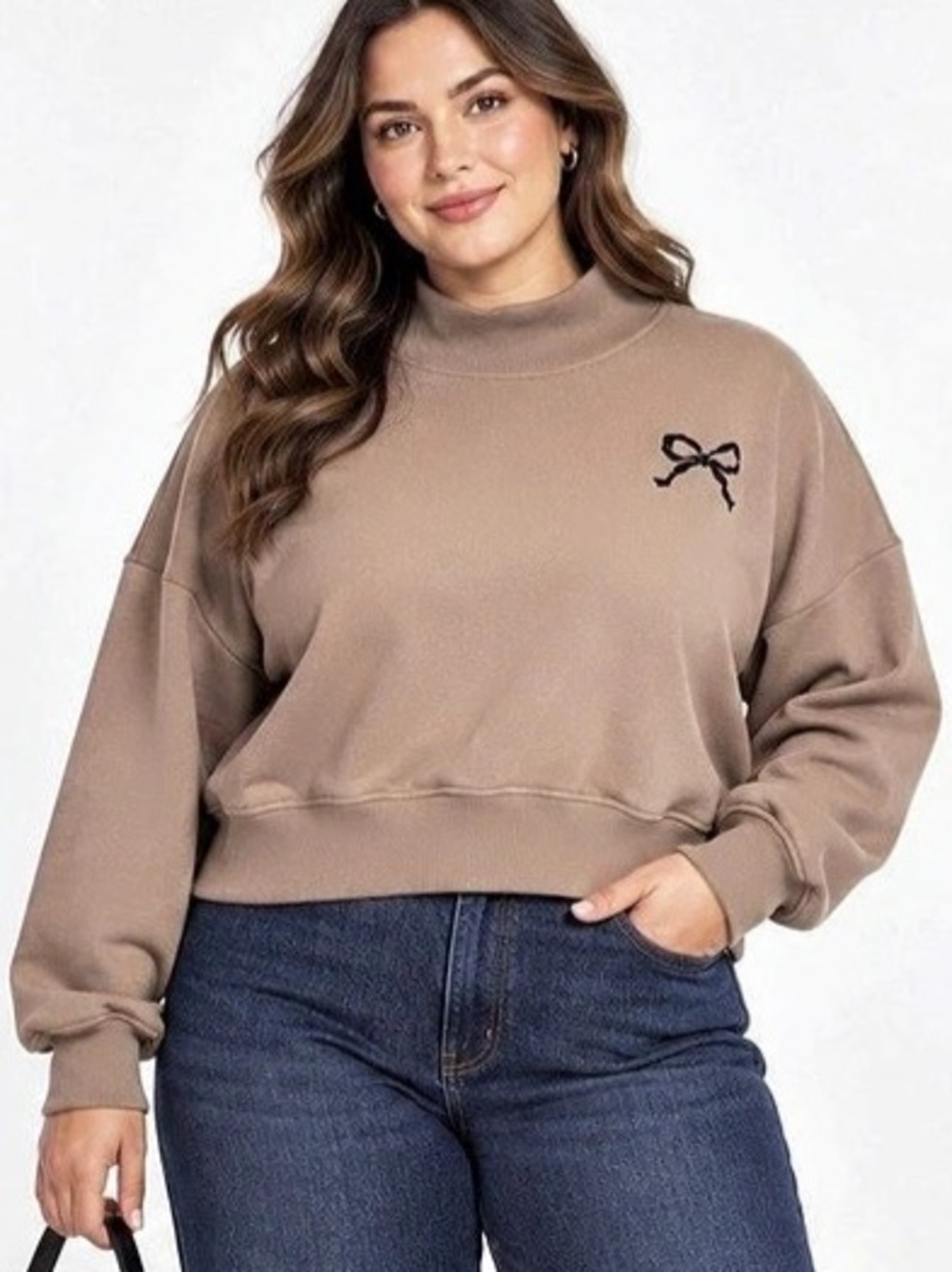 wild fable Brown Mock Neck Sweatshirt XXL Like New
